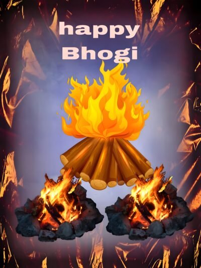 Bright Orange Wallpaper HD Happy Bhogi Festival Fire