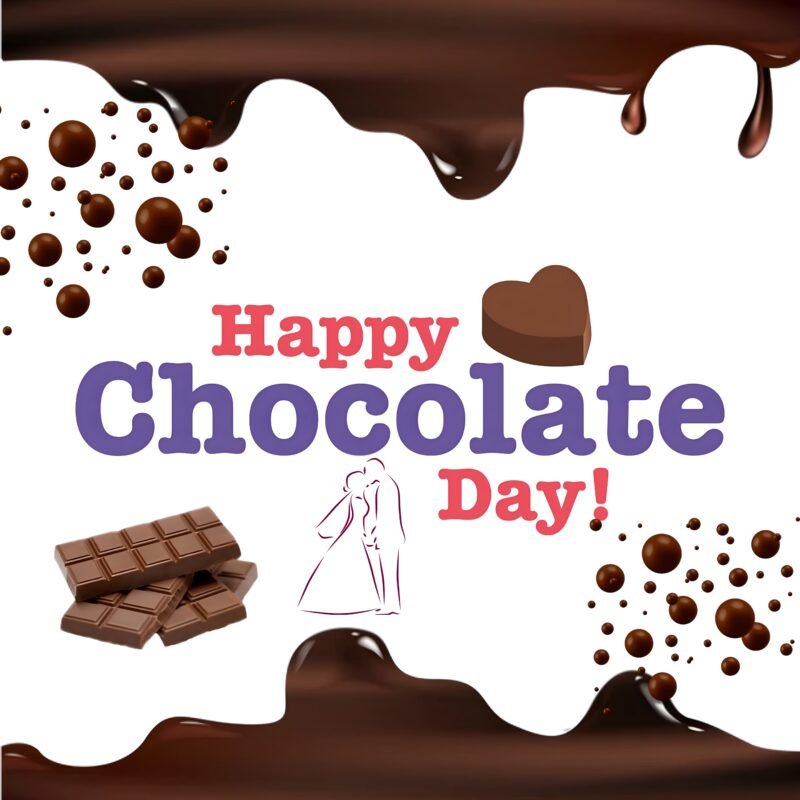 Happy Chocolate Day Celebration Art HD wallpaper free download