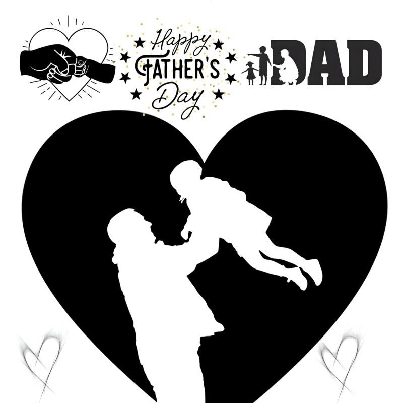 Happy Father’s Day Silhouette Art HD wallpaper free download
