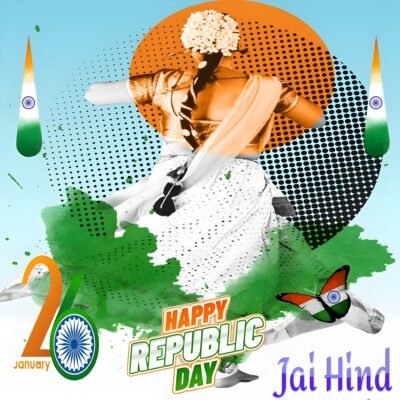 Saffron Orange Wallpaper HD Happy Republic Day Artistic