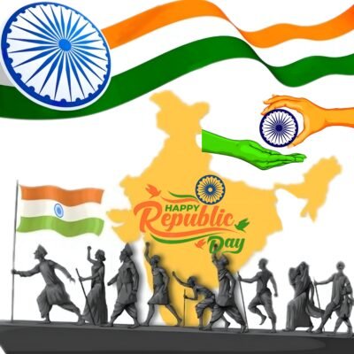 Happy Republic Day India Art HD Wallpaper