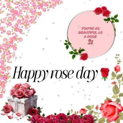 Romantic Greetings Wallpaper Happy Rose Day Floral Greeting HD