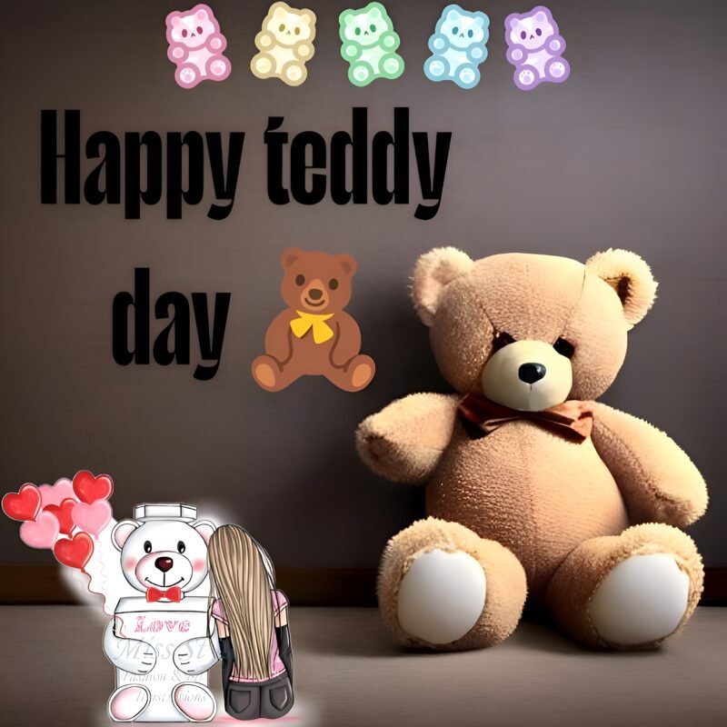 Happy Teddy Day Cute HD wallpaper free download