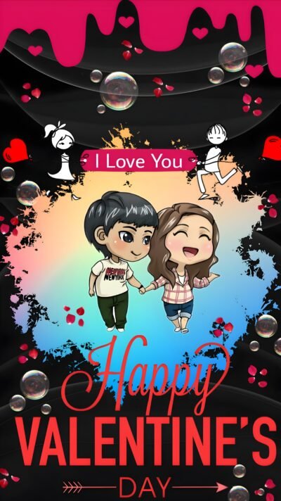 Happy Valentine’s Day Cute Couple HD Wallpaper