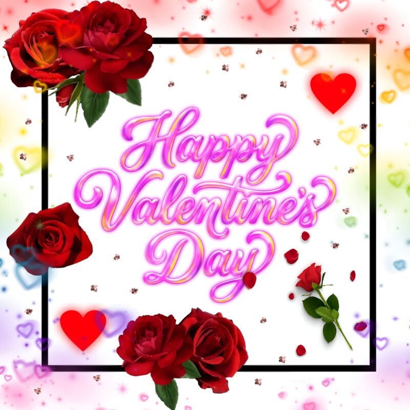 Happy Valentine’s Day Floral Art HD wallpaper free download