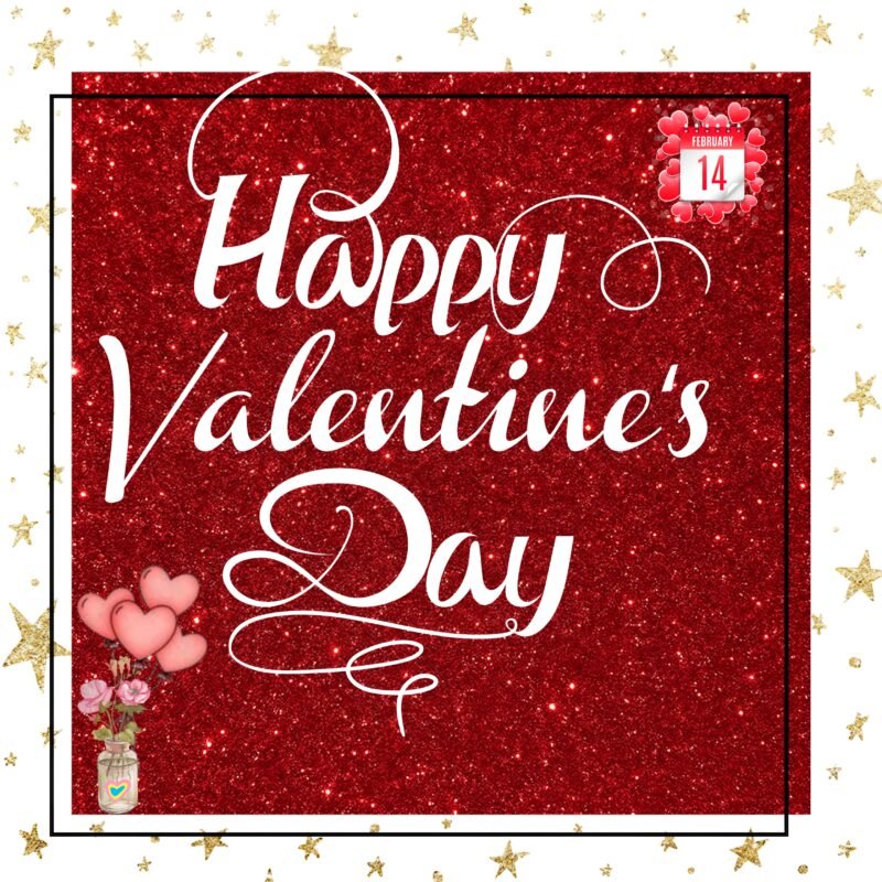 Happy Valentine’s Day Glitter HD wallpaper free download