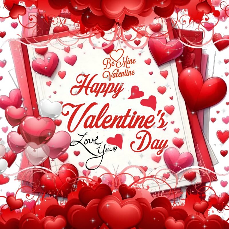 Happy Valentine’s Day Heart Art HD wallpaper free download