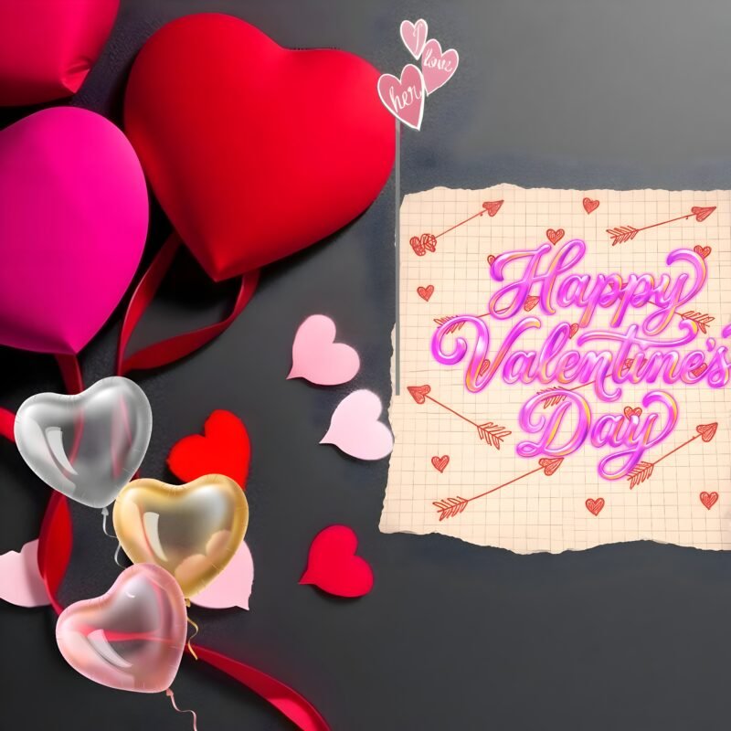 Happy Valentine’s Day Heart Art HD wallpaper free download
