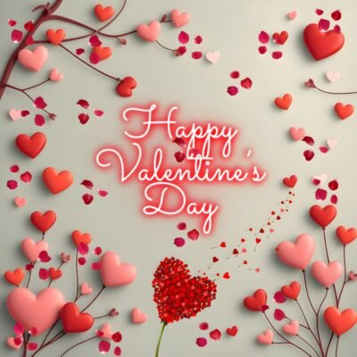 Happy Valentine’s Day Heart Art HD Wallpaper