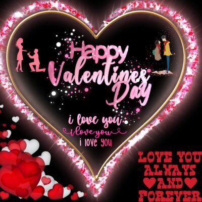 Couple Silhouette Wallpaper – Happy Valentines Day Romantic Heart