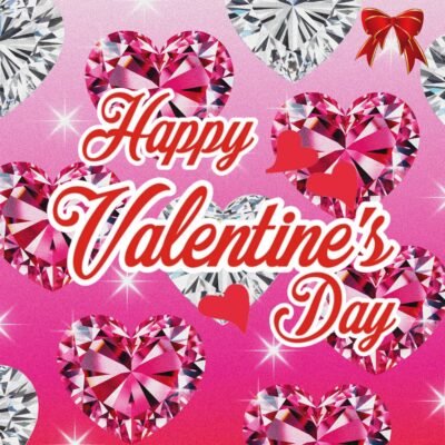 Ipad Wallpaper HD Happy Valentine’s Day Sparkling Hearts