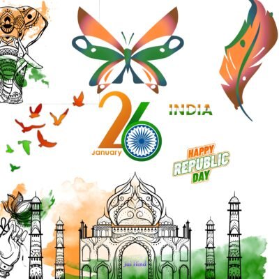India Republic Day Artistic Collage HD Wallpaper
