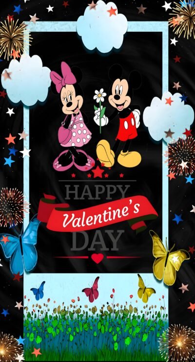 iPhone Wallpaper HD Mickey Minnie Valentine’s Day