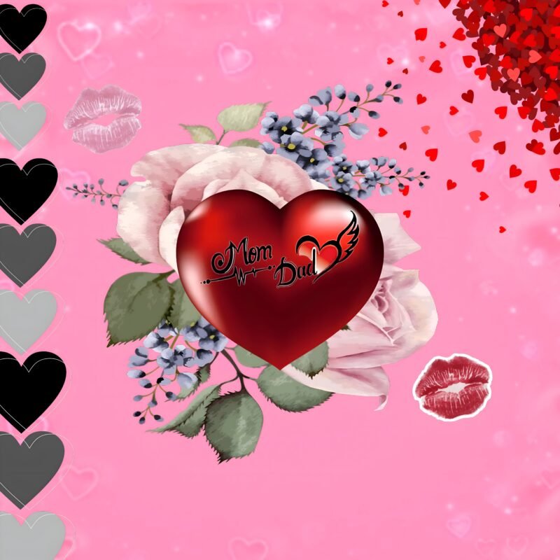 Mom Dad Heart Love HD wallpaper free download