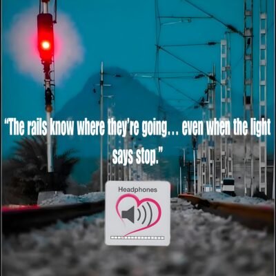 Ipad Wallpaper HD Railway Tracks Red Signal