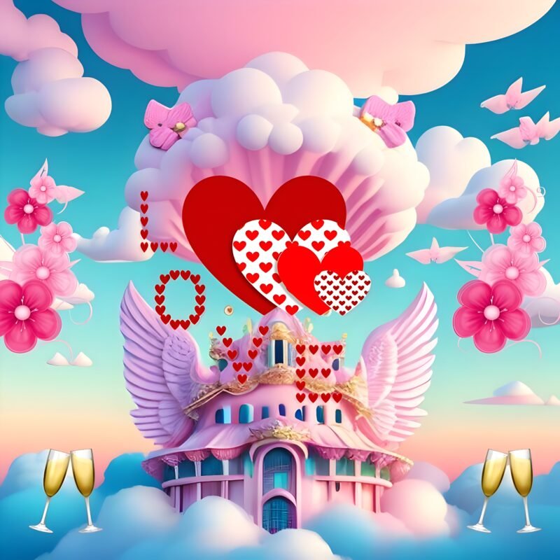 Romantic Fantasy Love Castle HD wallpaper free download