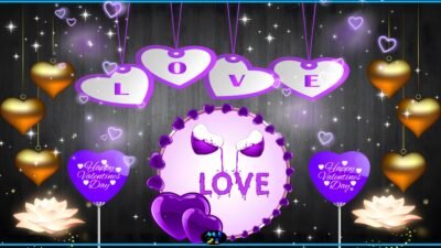 Desktop Wallpaper HD Romantic Purple Love