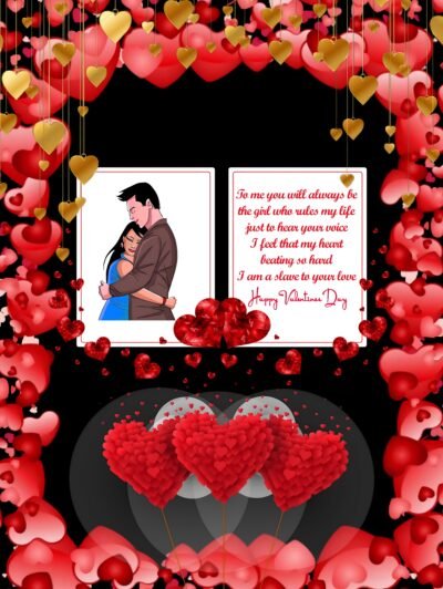 Romantic Valentine Love Illustration HD Wallpaper