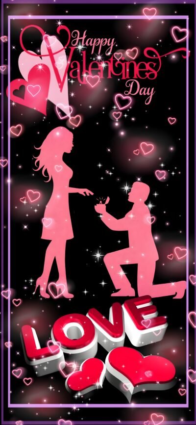 iPhone Wallpaper HD Romantic Valentine Proposal Art