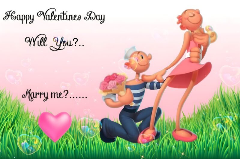 Romantic Valentine Proposal Art HD wallpaper free download