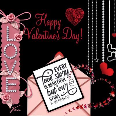 Sparkling White Wallpaper HD Romantic Valentine’s Day Love Card