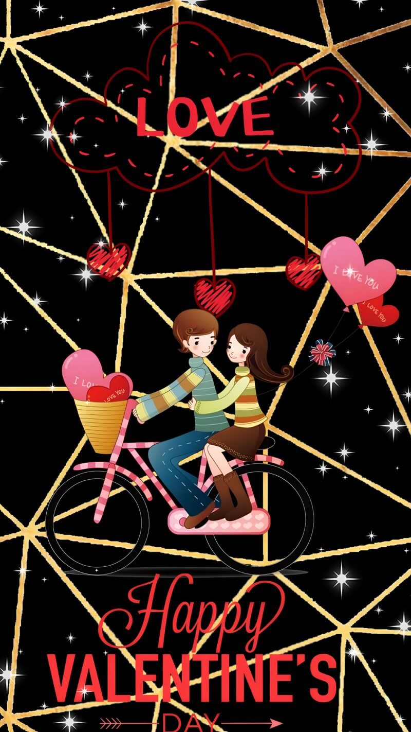 Romantic Valentine’s Day Love Illustration HD wallpaper free download