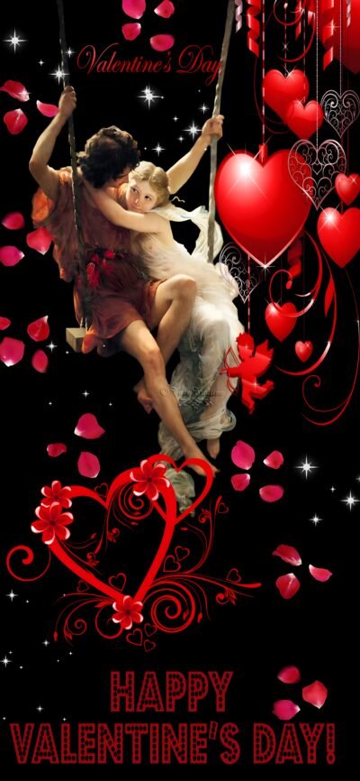 iPhone Wallpaper HD Romantic Valentine’s Day Love Swing