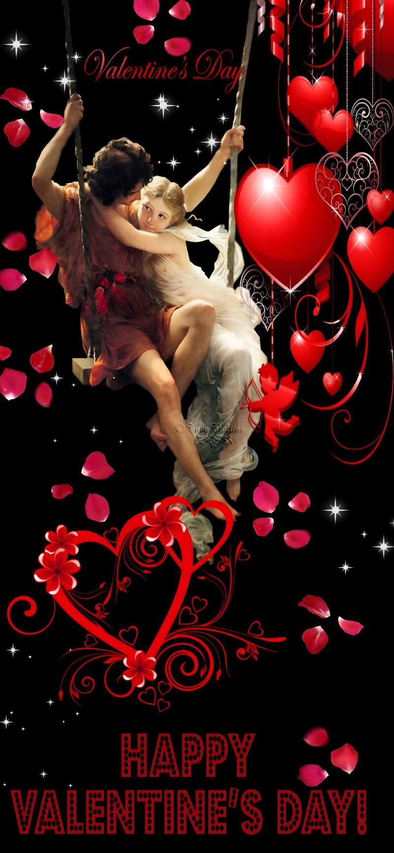 Romantic Valentine’s Day Love Swing HD wallpaper free download