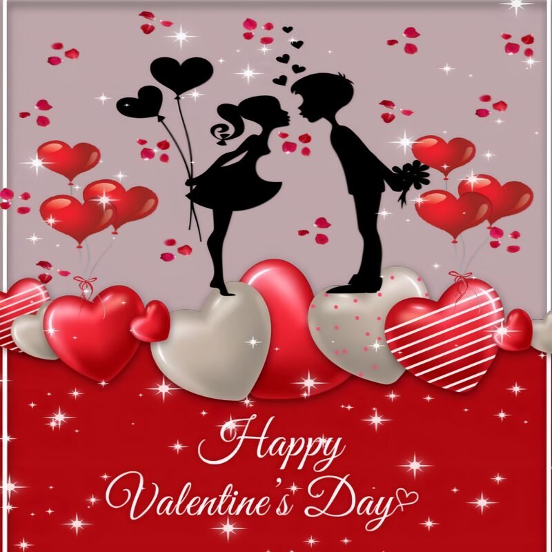 Romantic Valentine’s Day Silhouette HD wallpaper free download