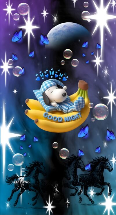 iPhone Wallpaper HD Snoopy Good Night Dreamscape