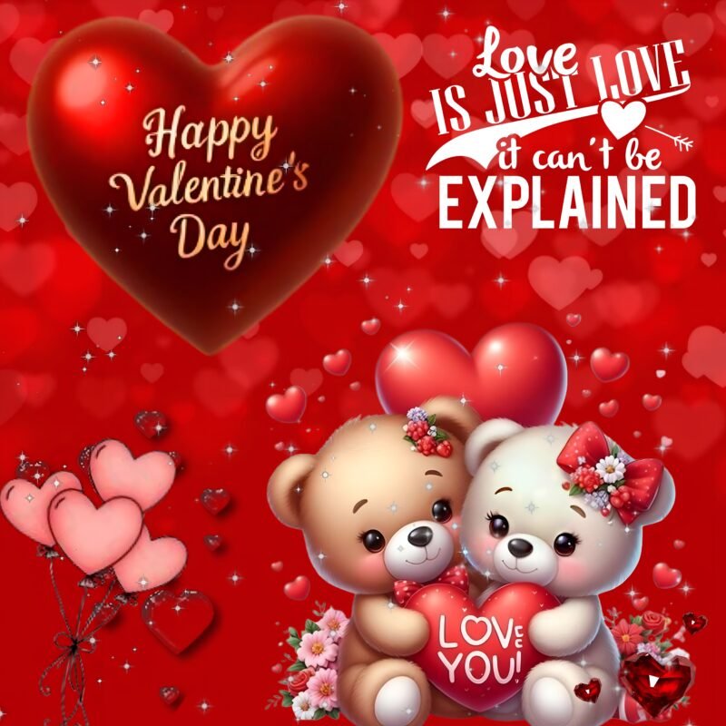 Valentine’s Day Love Bears HD wallpaper free download